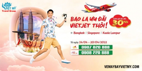 Vietjet Air giảm 30% giá vé máy bay Quốc tế
