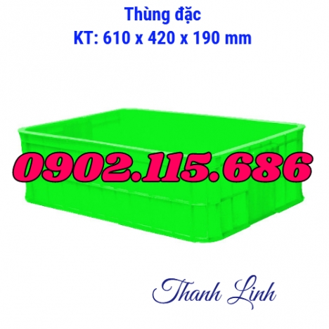 Thùng nhựa đặc Hs003, sóng nhựa bít,  sóng nhựa công nghiệp, thùng nhựa đựng linh kiện, thùng nhựa đ