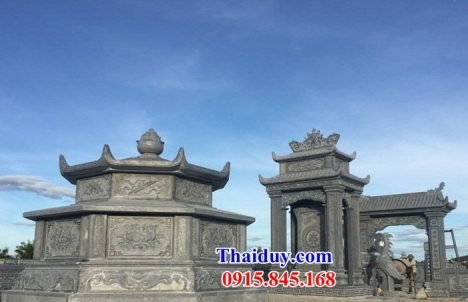 064 mộ đá lục lăng đẹp bến tre - mồ đá cất để tro cốt
