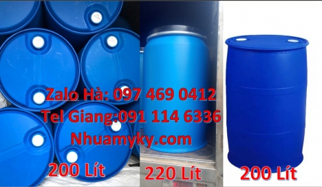 Thùng phuy nhựa 200 lít Giá bán thùng phi nhựa 200l, Nơi bán thùng phi nhựa, Phuy nhựa 220 lít nắp k