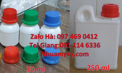chai nhựa đựng hóa chất, Chai 500ml miệng nhỏ, chai hdpe giá rẻ, chai 50ml nắp xé, bình nhựa 0.5 lít