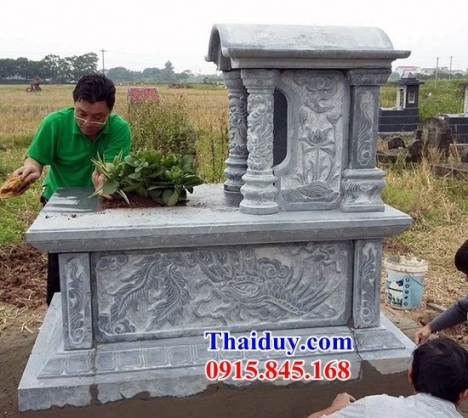 12 mộ kim tĩnh đẹp kon tum - mộ một mái bằng đá