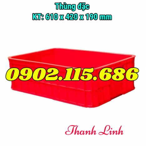 Thùng nhựa đặc Hs003, sóng nhựa bít,  sóng nhựa công nghiệp, thùng nhựa đựng linh kiện, thùng nhựa đ