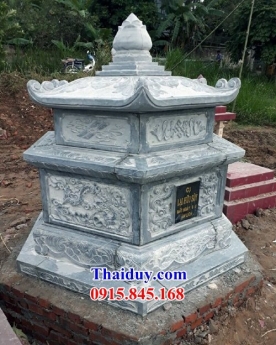 064 mộ đá lục lăng đẹp bến tre - mồ đá cất để tro cốt