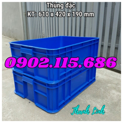 Thùng nhựa đặc Hs003, sóng nhựa bít,  sóng nhựa công nghiệp, thùng nhựa đựng linh kiện, thùng nhựa đ