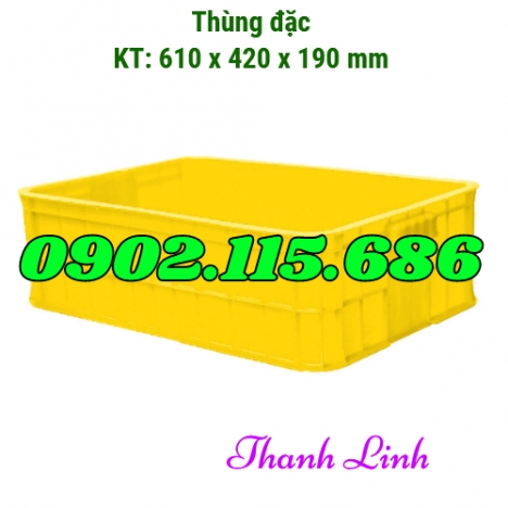 Thùng nhựa đặc Hs003, sóng nhựa bít,  sóng nhựa công nghiệp, thùng nhựa đựng linh kiện, thùng nhựa đ