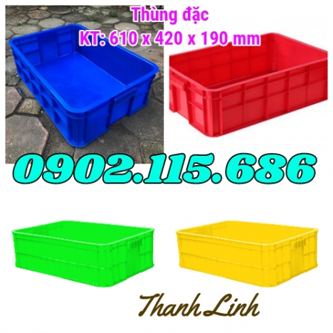 Thùng nhựa đặc Hs003, sóng nhựa bít,  sóng nhựa công nghiệp, thùng nhựa đựng linh kiện, thùng nhựa đ