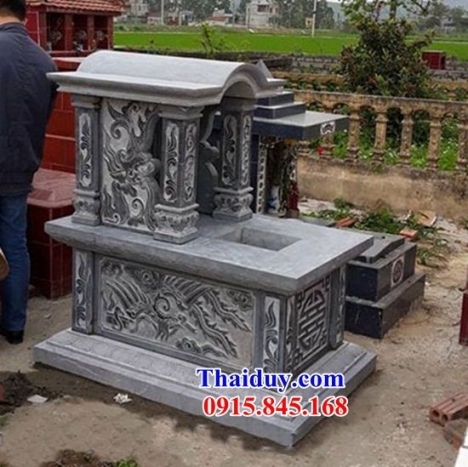 18 Bia mộ đá một mái đẹp bình thuận - mộ đá kim tĩnh