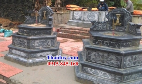 064 mộ đá lục lăng đẹp bến tre - mồ đá cất để tro cốt