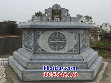 064 mộ đá lục lăng đẹp bến tre - mồ đá cất để tro cốt