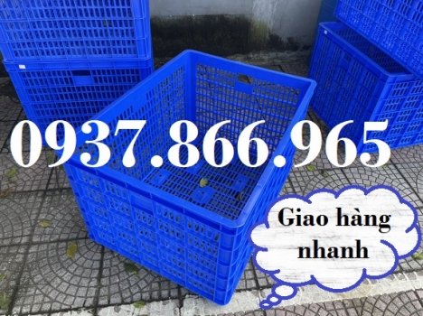 Sọt nhựa có bánh xe, sọt nhựa HS 015, sóng nhựa hở, sọt nhựa trong xí nghiệp da dầy