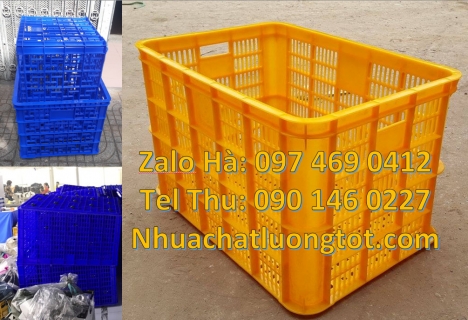 sóng nhựa hở giá bao nhiêu,rổ nhựa, Thùng nhựa đặc B3, thùng nhựa đựng thủy sản, Sóng nhựa 26 bánh x