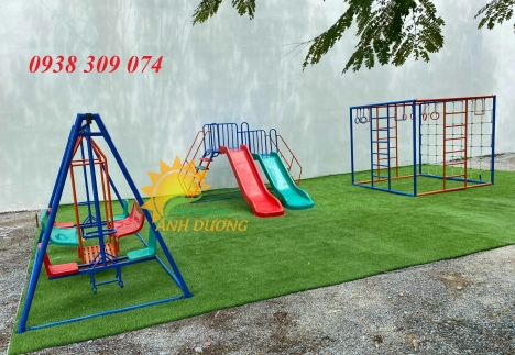Cầu trượt dành cho trẻ em hai máng trượt