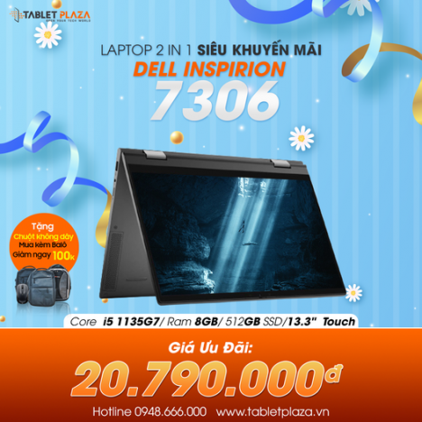 Laptop 2 in 1 i siêu giảm giá dell inspirion 7306