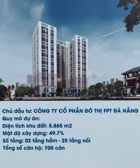 Cần bán  căn góc 2 phòng ngủ , căn số 01 căn hộ chung cư fpt plaza2
