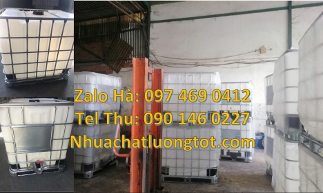Thùng nhựa 1000l đựng hóa chất, Bồn ibc 1000l đựng chất lỏng, bồn đựng hóa chất IBC, Tank 1000 lít,