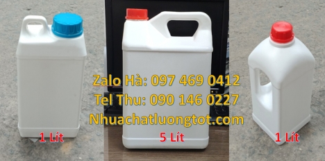 can hdpe giá rẻ, Can 4 lít có vòi ấn, Can 2 lít tròn đựng xăng dầu, Can 1l chia vạch, Can 2l vuông,