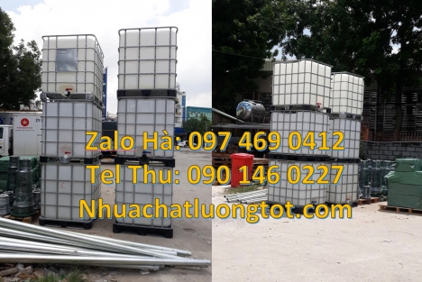 Thùng nhựa 1000l đựng hóa chất, Bồn ibc 1000l đựng chất lỏng, bồn đựng hóa chất IBC, Tank 1000 lít,