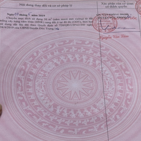 Bán Đất Liên Nghĩa 1,3 Tỷ DT 109m2 (5x22m) Thổ Cư 50m2 Liên Nghĩa - Đức Trọng