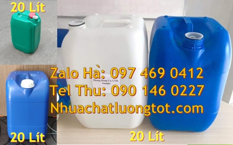 can dẹp 30 lít đựng thuốc thú y giá rẻ can 20l 1kg, can 25l xanh Can nhựa 25 lít vuông xanh đựng