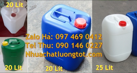 can dẹp 30 lít đựng thuốc thú y giá rẻ can 20l 1kg, can 25l xanh Can nhựa 25 lít vuông xanh đựng