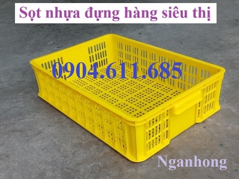 Sọt nhựa HS008, sọt nhựa cao 15 cm, thùng nhựa rỗng Hs008