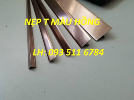 Nẹp T nhôm hồng - Nẹp V góc - Nẹp cầu thang chống trượt