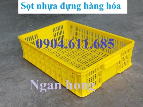 Sọt nhựa HS008, sọt nhựa cao 15 cm, thùng nhựa rỗng Hs008