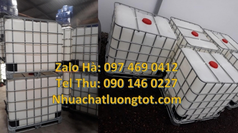 Thùng nhựa 1000l đựng hóa chất, Bồn ibc 1000l đựng chất lỏng, bồn đựng hóa chất IBC, Tank 1000 lít,