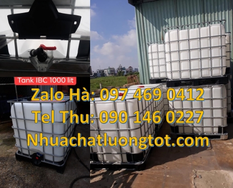 Thùng nhựa 1000l đựng hóa chất, Bồn ibc 1000l đựng chất lỏng, bồn đựng hóa chất IBC, Tank 1000 lít,