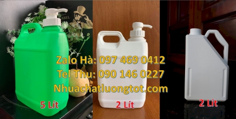 can hdpe giá rẻ, Can 4 lít có vòi ấn, Can 2 lít tròn đựng xăng dầu, Can 1l chia vạch, Can 2l vuông,