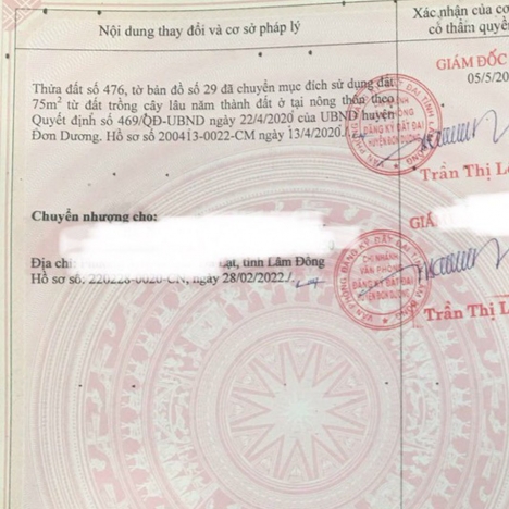 Bán Đất Bồng Lai 850 Triệu DT 107m2 (5x21,3m) Thổ Cư 75m2 Thôn 3 - Đạ Ròn - Đơn Dương