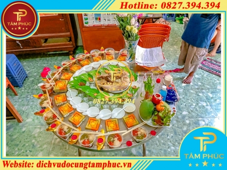 Mâm cúng đầy tháng, thôi nôi cơ bản mà đầy đủ tại Cần Thơ