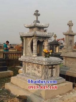 66 nhà mồ đạo đá đẹp kon tum - mẫu bia mộ đá công giáo
