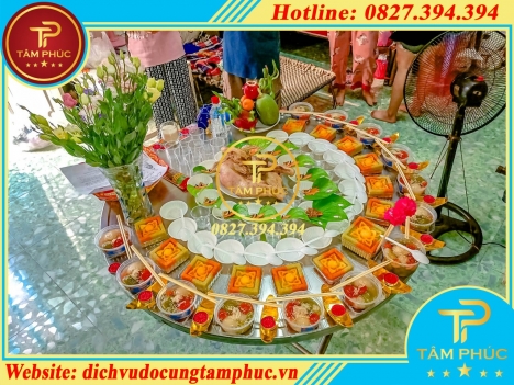 Mâm cúng đầy tháng, thôi nôi cơ bản mà đầy đủ tại Cần Thơ