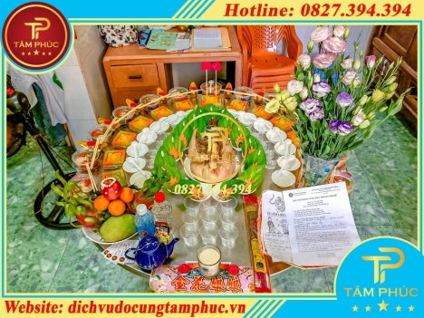 Mâm cúng đầy tháng, thôi nôi cơ bản mà đầy đủ tại Cần Thơ