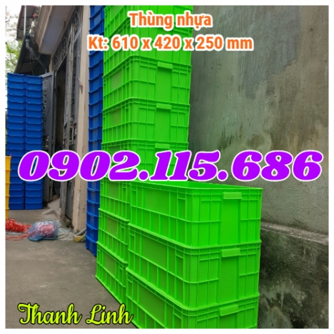 Thùng nhựa đặc HS017, thùng nhựa công nghiệp, sóng nhựa bít 2T5, sóng nhựa 2T5, sóng bít 2T5, thùng