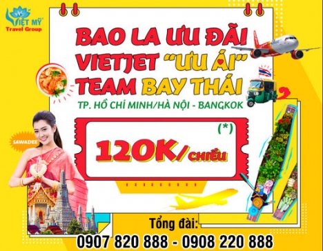 Vietjet ưu đãi vé máy bay giữa Việt Nam – Thái Lan