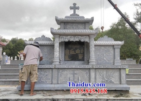 66 nhà mồ đạo đá đẹp kon tum - mẫu bia mộ đá công giáo