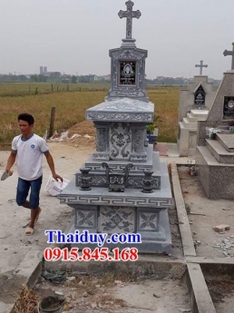 66 nhà mồ đạo đá đẹp kon tum - mẫu bia mộ đá công giáo
