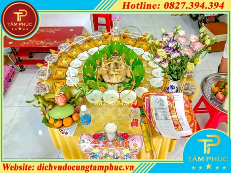 Mâm cúng đầy tháng, thôi nôi cơ bản mà đầy đủ tại Cần Thơ