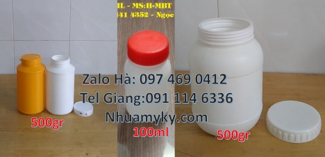 Hũ nhựa 200gr, Giá bán hũ 1kg hdpe Hũ 0.5kg vuông, Hũ đựng ngũ cốc, Bán hũ 0.5kg đựng hóa chất, H
