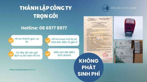 Thành lập công ty trọn gói không phát sinh