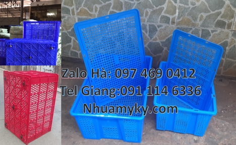 Giỏ nhựa, rổ nhựa, Thùng nhựa đặc B3, thùng nhựa đựng thủy sản, thùng nhựa bít, Sọt nhựa, thùng nhựa
