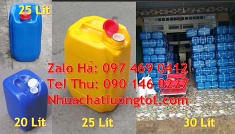 can nhựa 5 lít trong can 18l đựng mật mía, can nhựa giá rẻ, can dẹp 30 lít đựng thuốc thú y giá re