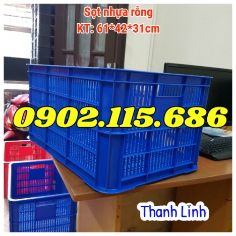 Sọt nhựa rỗng HS004, sọt nhựa công nghiệp, thùng nhựa rỗng 3T1, sọt đựng hàng may mặc, sọt nhựa đựng