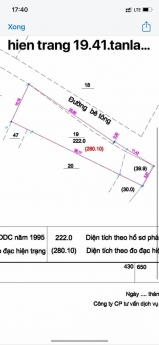 Bán lô đất 2 mặt tiền 222m2 đường Thanh Niên Xung Phong,p Tân Lập ,tp Thái Nguyên