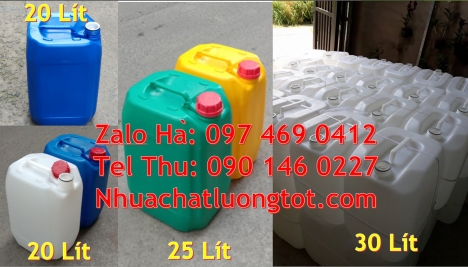 can nhựa 5 lít trong can 18l đựng mật mía, can nhựa giá rẻ, can dẹp 30 lít đựng thuốc thú y giá re