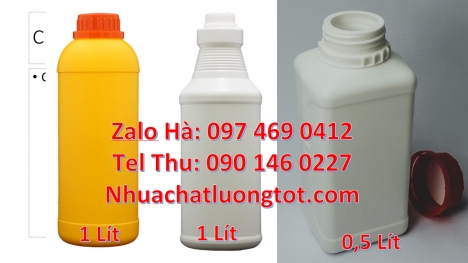 Chai nhựa 50ml đựng thuốc trừ sâu, Chai 100ml màu trong, Chai nhựa 1000ml đựng mật ong, chai nhựa đự