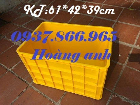 Thùng nhựa đựng hàng trong phân xưởng, thùng nhựa công nghiệp đặc, Thùng nhựa đặc có nắp cao 39cm